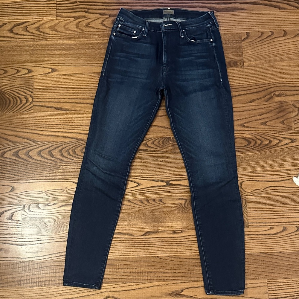 MOTHER Women's Skinny Jeans in Dark Blue